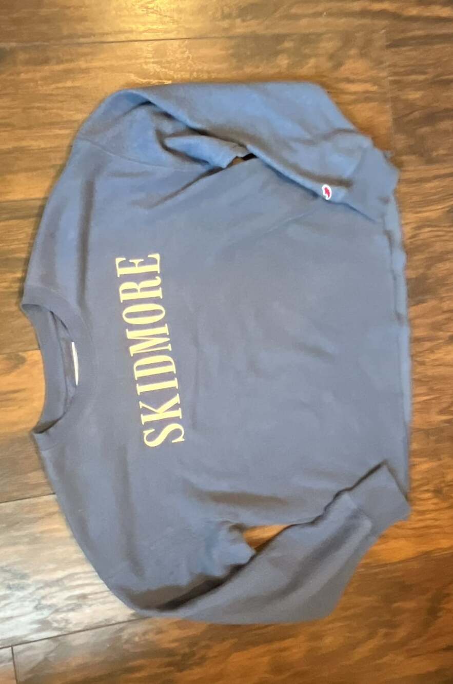 League Skidmore College Crewneck Sweatshirt Blue Small - Picture 4 of 6